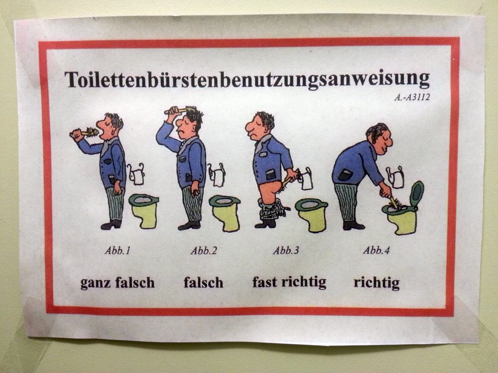 Toilettenbürstenbenutzungsanweisung